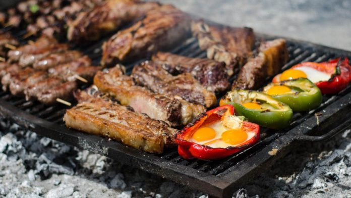 asado y pimientos